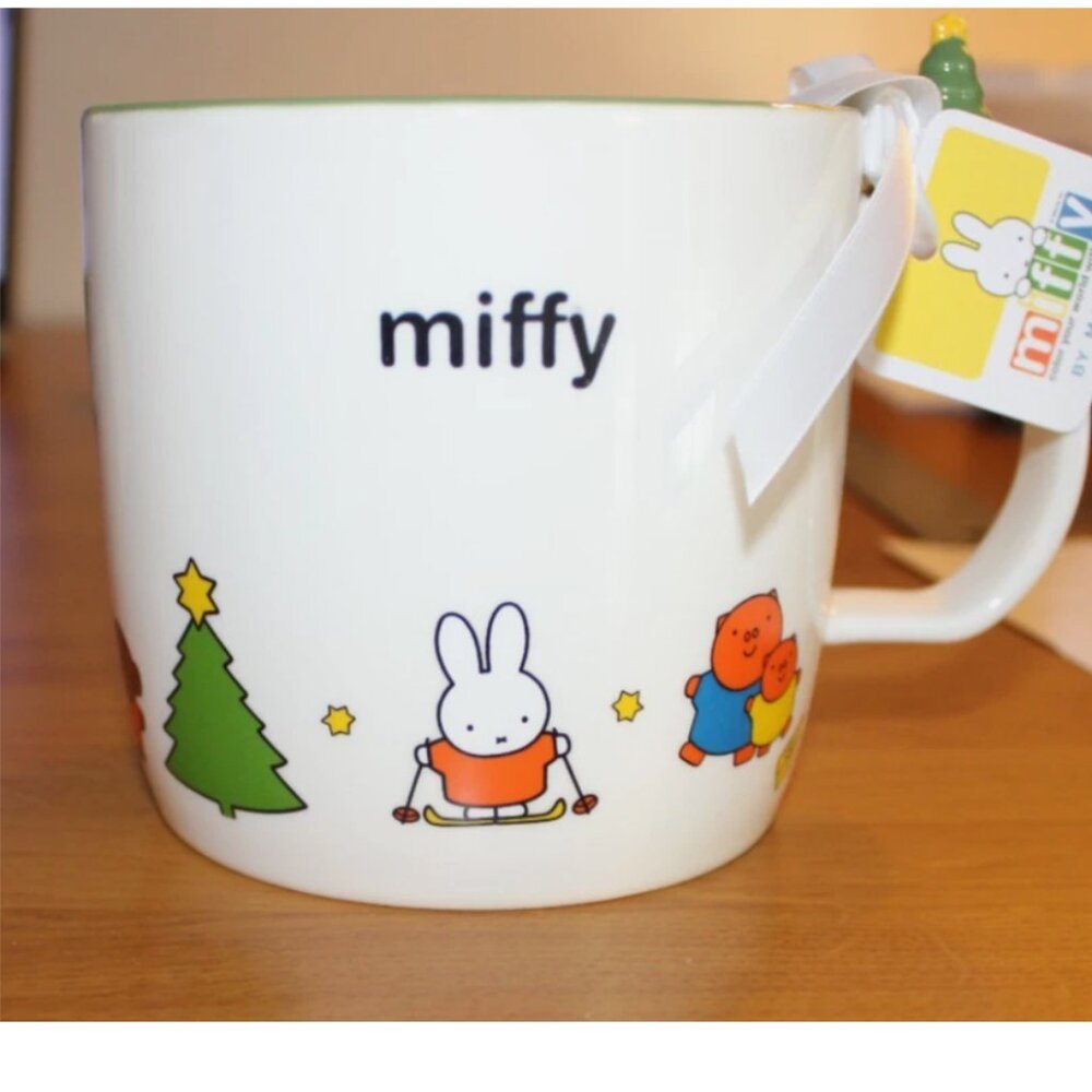 Miffy by Magenta Christmas Coffee Mug w/ Tree on Handle 18 ounce Hot or Cold